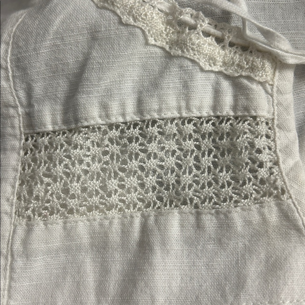 Eddie Bauer White Textured Tank Top 100% Cotton, Medium,  boho, cottagecore - Picture 5 of 7